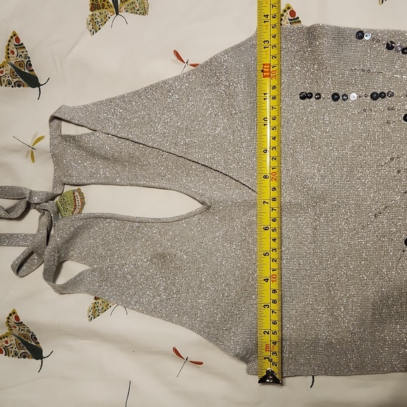 Gorgeous beaded silver knitted top - Picture 8 of 8